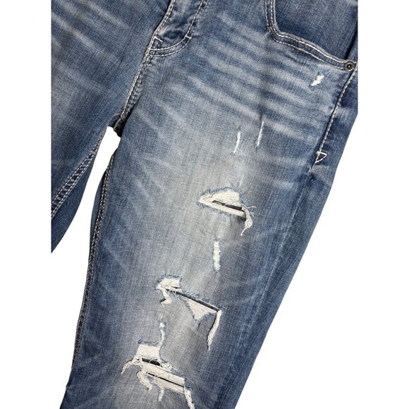 BKE Men’s 33x32 Jake Boot Stretch Mid Rise Regular Fit Distressed Jeans - Picture 4 of 8